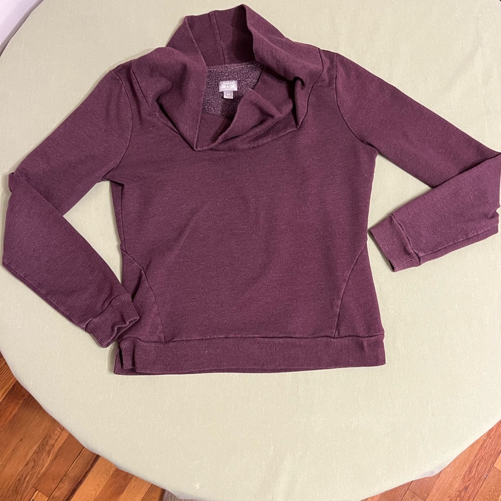 Converse Women's Plum Cowl Neck Sweater with Pockets Medium